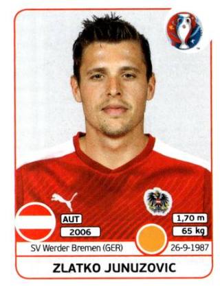 Zlatko Junuzović – UEFA Euro 2016 France, Nr. 642