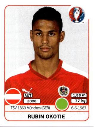 Rubin Okotie – UEFA Euro 2016 France, Nr. 646