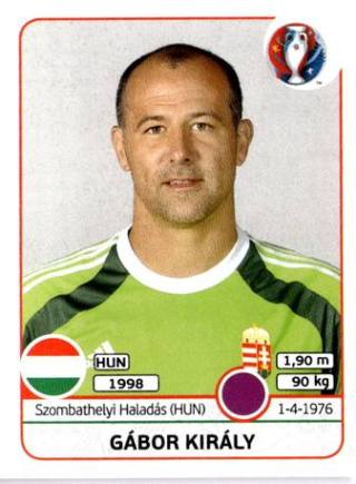 Gábor Király – UEFA Euro 2016 France, Nr. 661