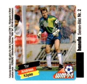 Andreas Köpke – WM 1994 (Ferrero), n° 2