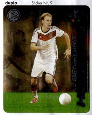 Benedikt Höwedes – WM 2014 - DFB Team-Sticker (Ferrero), Nr. 9