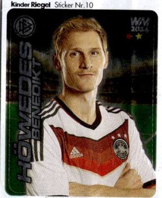 Benedikt Höwedes – WM 2014 - DFB Team-Sticker (Ferrero), Nr. 10