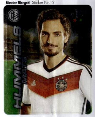 Mats Hummels – WM 2014 - DFB Team-Sticker (Ferrero), Nr. 12