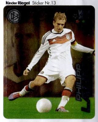Philipp Lahm – WM 2014 - DFB Team-Sticker (Ferrero), Nr. 13