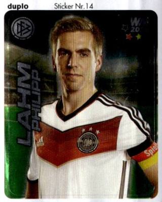 Philipp Lahm – WM 2014 - DFB Team-Sticker (Ferrero), Nr. 14