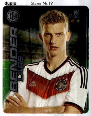 Lars Bender – WM 2014 - DFB Team-Sticker (Ferrero), Nr. 19