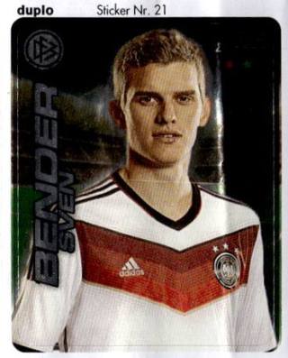 Sven Bender – WM 2014 - DFB Team-Sticker (Ferrero), Nr. 21