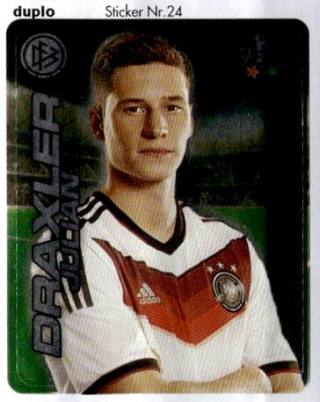 Julian Draxler – WM 2014 - DFB Team-Sticker (Ferrero), Nr. 24