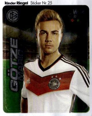 Mario Götze – WM 2014 - DFB Team-Sticker (Ferrero), Nr. 25