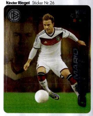 Mario Götze – WM 2014 - DFB Team-Sticker (Ferrero), Nr. 26