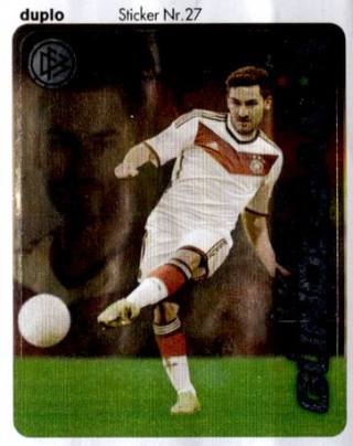 Ilkay Gündogan – WM 2014 - DFB Team-Sticker (Ferrero), Nr. 27