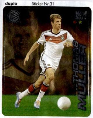 Thomas Müller – WM 2014 - DFB Team-Sticker (Ferrero), Nr. 31