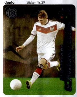 Bastian Schweinsteiger – WM 2014 - DFB Team-Sticker (Ferrero), Nr. 39