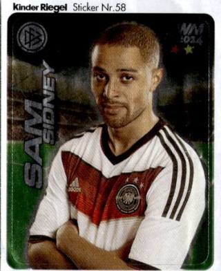 Sidney Sam – WM 2014 - DFB Team-Sticker (Ferrero), Nr. 58