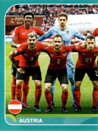 Line-up – UEFA Euro 2020 Preview - 568 stickers version, Nr. AUT2