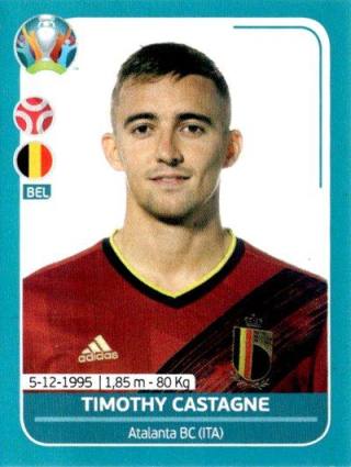Timothy Castagne – UEFA Euro 2020 Preview - 568 stickers version, Nr. BEL12