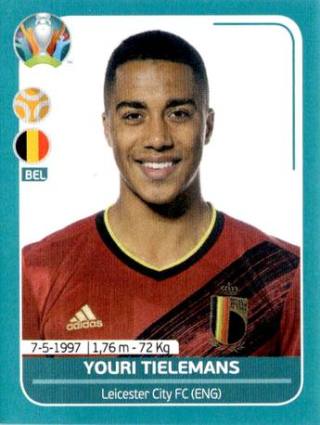 Youri Tielemans – UEFA Euro 2020 Preview - 568 stickers version, Nr. BEL21