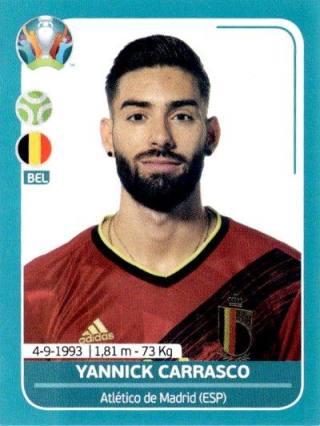 Yannick Carrasco – UEFA Euro 2020 Preview - 568 stickers version, n. BEL24