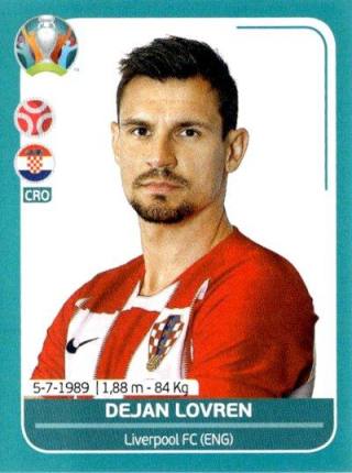 Dejan Lovren – UEFA Euro 2020 Preview - 568 stickers version, Nr. CRO12