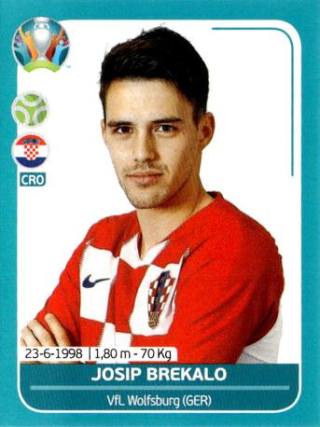 Josip Brekalo – UEFA Euro 2020 Preview - 568 stickers version, Nr. CRO27