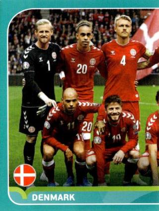 Line-up – UEFA Euro 2020 Preview - 568 stickers version, n.º DEN2
