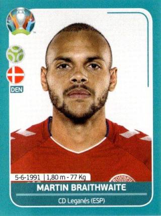Martin Braithwaite – UEFA Euro 2020 Preview - 568 stickers version, Nr. DEN22