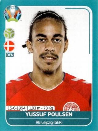 Yussuf Poulsen – UEFA Euro 2020 Preview - 568 stickers version, Nr. DEN27