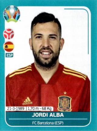 Jordi Alba – UEFA Euro 2020 Preview - 568 stickers version, Nr. ESP15