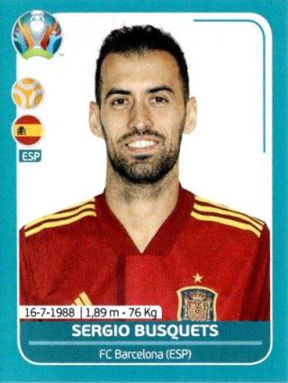 Sergio Busquets – UEFA Euro 2020 Preview - 568 stickers version, Nr. ESP17