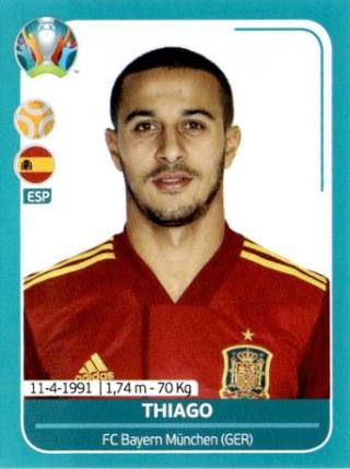 Thiago – UEFA Euro 2020 Preview - 568 stickers version, Nr. ESP19