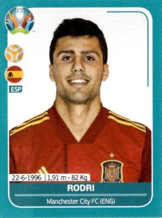 Rodri – UEFA Euro 2020 Preview - 568 stickers version, Nr. ESP21