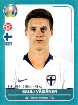 Sauli Väisänen – UEFA Euro 2020 Preview - 568 stickers version, Nr. FIN15