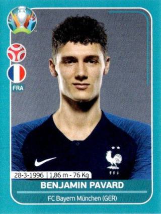 Benjamin Pavard – UEFA Euro 2020 Preview - 568 stickers version, Nr. FRA9