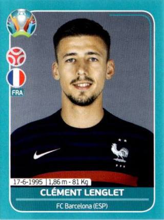 Clément Lenglet – UEFA Euro 2020 Preview - 568 stickers version, n. FRA11