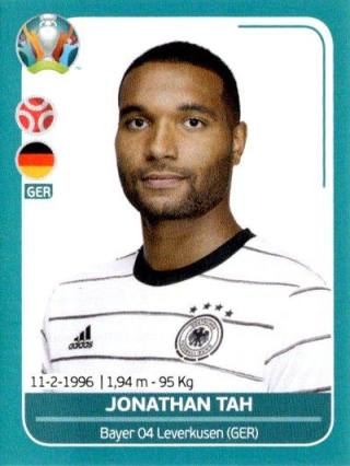 Jonathan Tah – UEFA Euro 2020 Preview - 568 stickers version, Nr. GER12