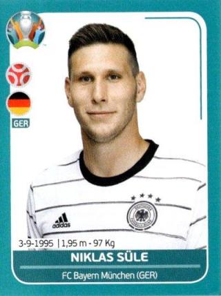 Niklas Süle – UEFA Euro 2020 Preview - 568 stickers version, Nr. GER15