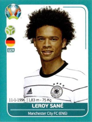 Leroy Sané – UEFA Euro 2020 Preview - 568 stickers version, Nr. GER25