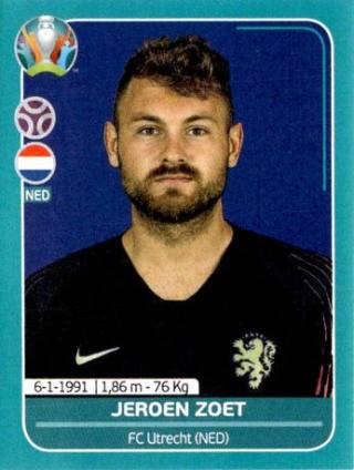 Jeroen Zoet – UEFA Euro 2020 Preview - 568 stickers version, Nr. NED8