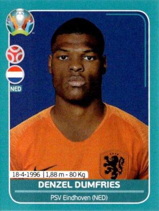 Denzel Dumfries – UEFA Euro 2020 Preview - 568 stickers version, Nr. NED14