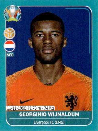 Georginio Wijnaldum – UEFA Euro 2020 Preview - 568 stickers version, Nr. NED20