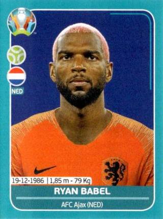 Ryan Babel – UEFA Euro 2020 Preview - 568 stickers version, Nr. NED24