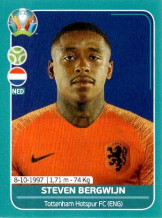 Steven Bergwijn – UEFA Euro 2020 Preview - 568 stickers version, Nr. NED25