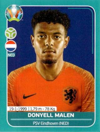 Donyell Malen – UEFA Euro 2020 Preview - 568 stickers version, n. NED27