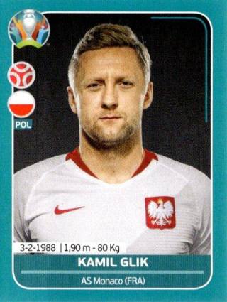 Kamil Glik – UEFA Euro 2020 Preview - 568 stickers version, Nr. POL10