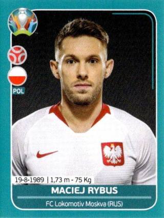 Maciej Rybus – UEFA Euro 2020 Preview - 568 stickers version, n. POL11