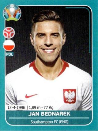 Jan Bednarek – UEFA Euro 2020 Preview - 568 stickers version, no. POL13