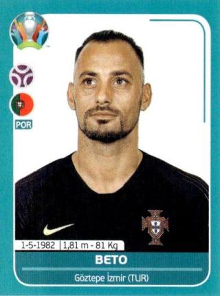 Beto – UEFA Euro 2020 Preview - 568 stickers version, Nr. POR9