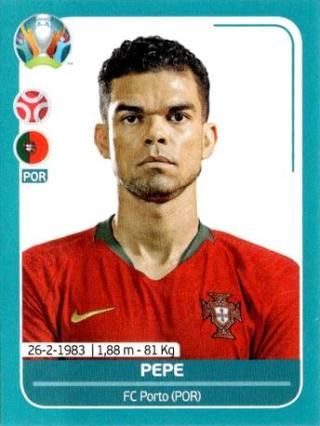 Pepe – UEFA Euro 2020 Preview - 568 stickers version, Nr. POR13