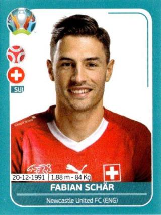 Fabian Schär – UEFA Euro 2020 Preview - 568 stickers version, n. SUI11