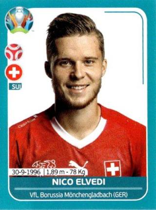 Nico Elvedi – UEFA Euro 2020 Preview - 568 stickers version, Nr. SUI12